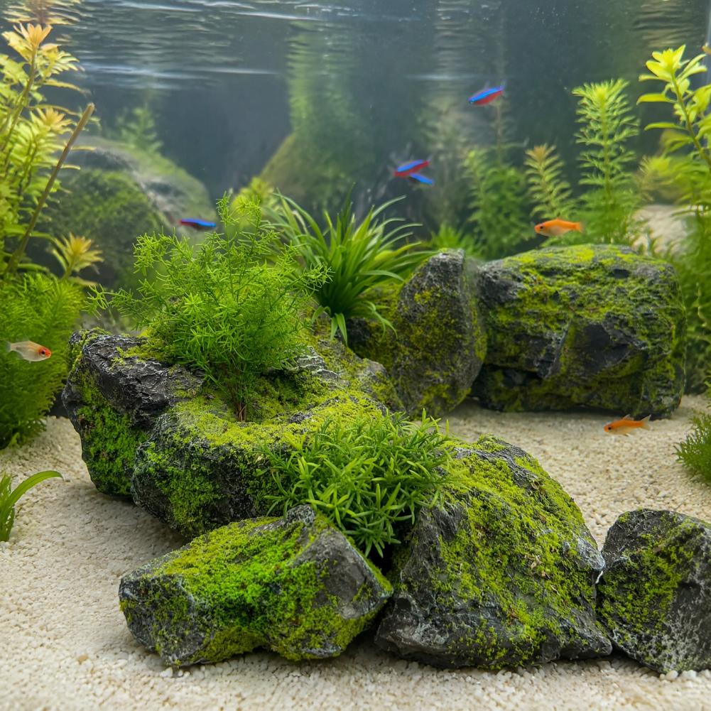 Bonsai Garden With Pond - Künstliche Moossteine für Landschaftsgestaltung Leichtgewichtige Kunststein-Dekoration