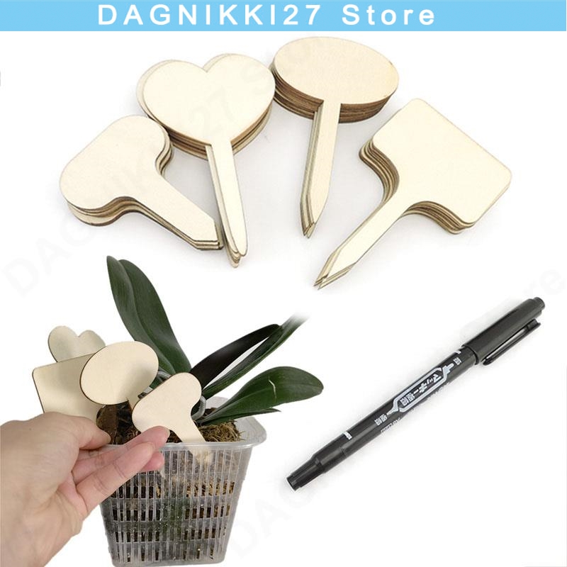 Bonsai Garden Tools - 10x T-Typ Pflanzenetiketten aus Holz, umweltfreundliche
