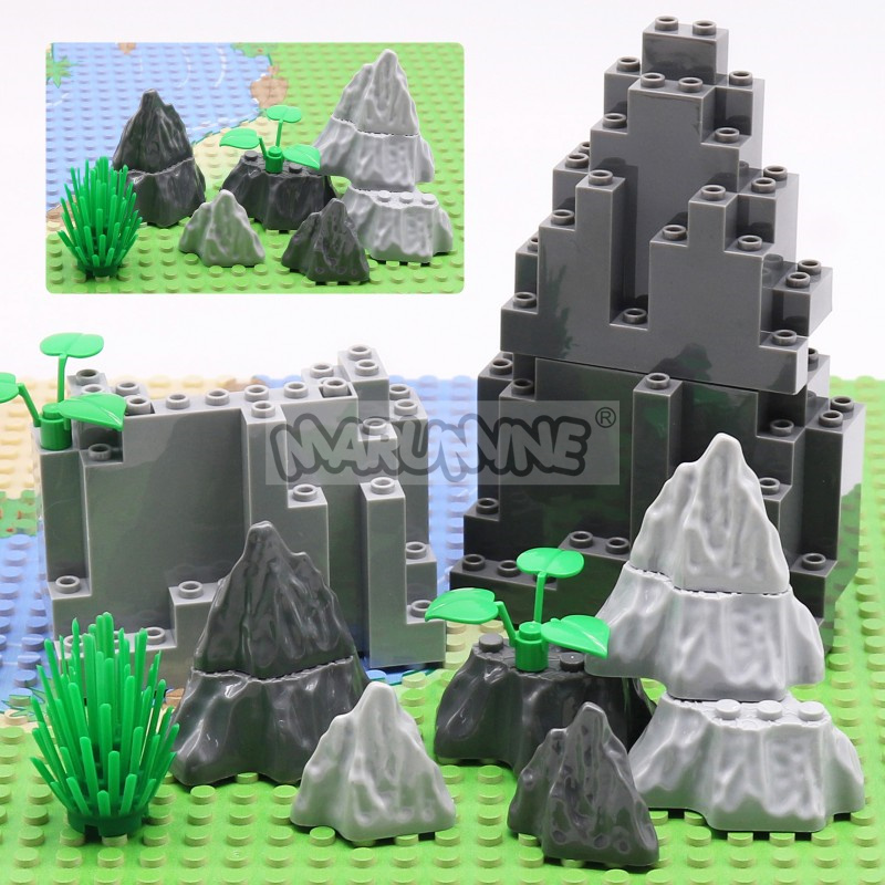 Bonsai Rock Garden - MARUMINE MOC Blöcke Bergsteinstein Dschungelgarten Bausteine