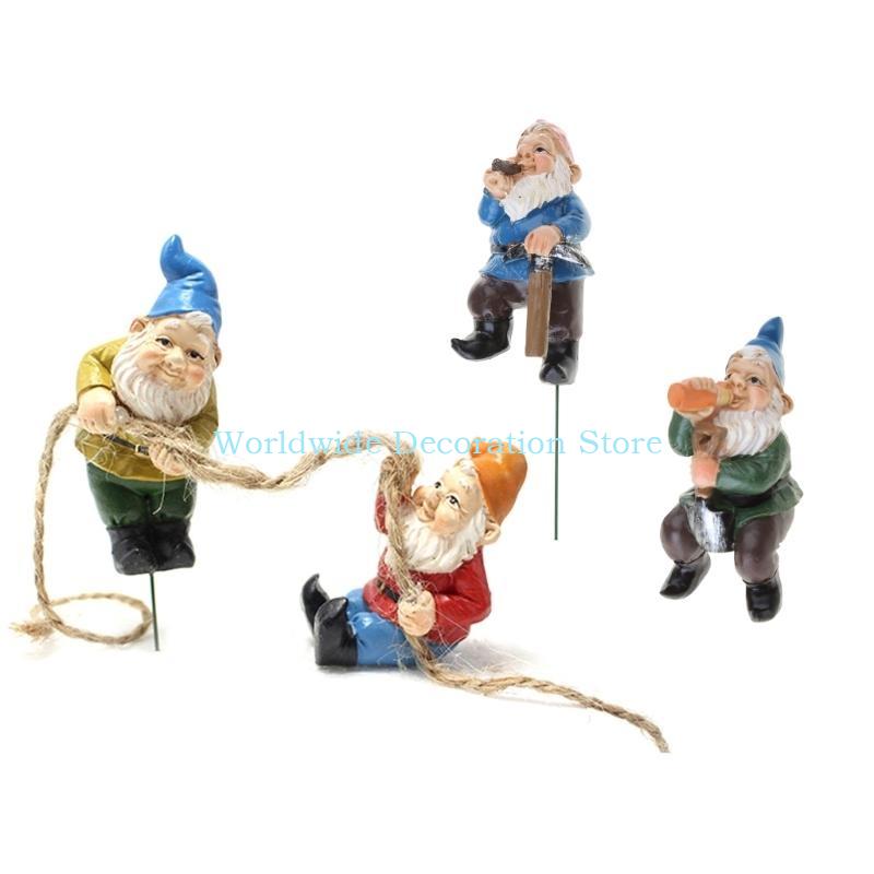 Q39B 4PCS Zwergharz Figuren Ba – Bonsai Garden With Pond Bewertung und Preis