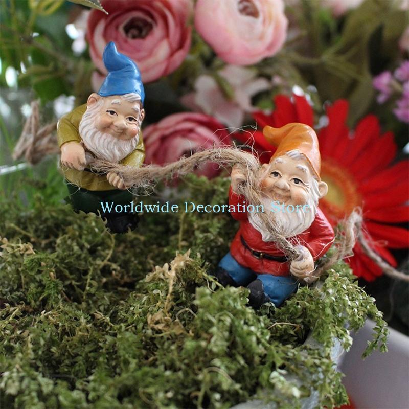 Q39B 4PCS Zwergharz Figuren Ba – Bonsai Garden With Pond Bewertung und Preis