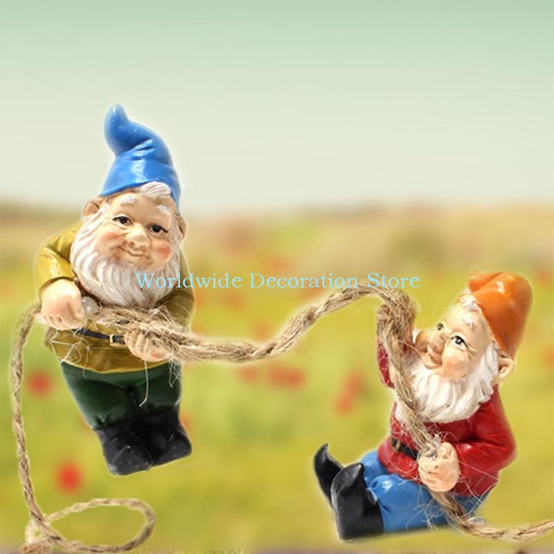Q39B 4PCS Zwergharz Figuren Ba – Bonsai Garden With Pond Bewertung und Preis
