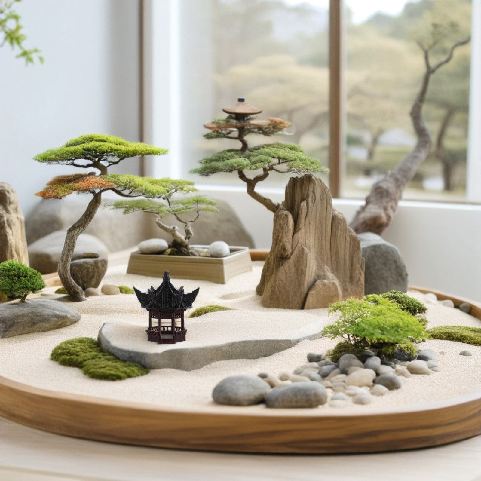 Mini-Pagoden-Bonsai-Dekor, vie – Bonsai Garden With Pond Bewertung und Preis