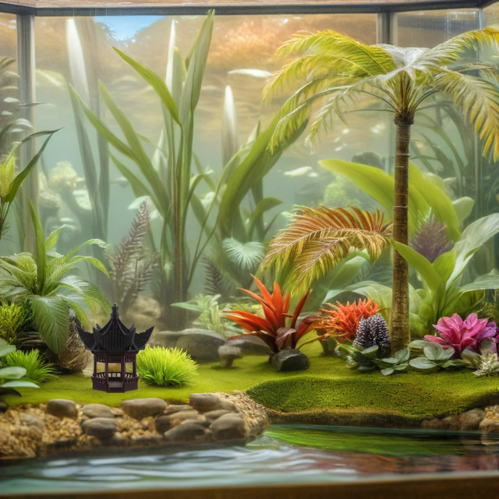 Mini-Pagoden-Bonsai-Dekor, vie – Bonsai Garden With Pond Bewertung und Preis