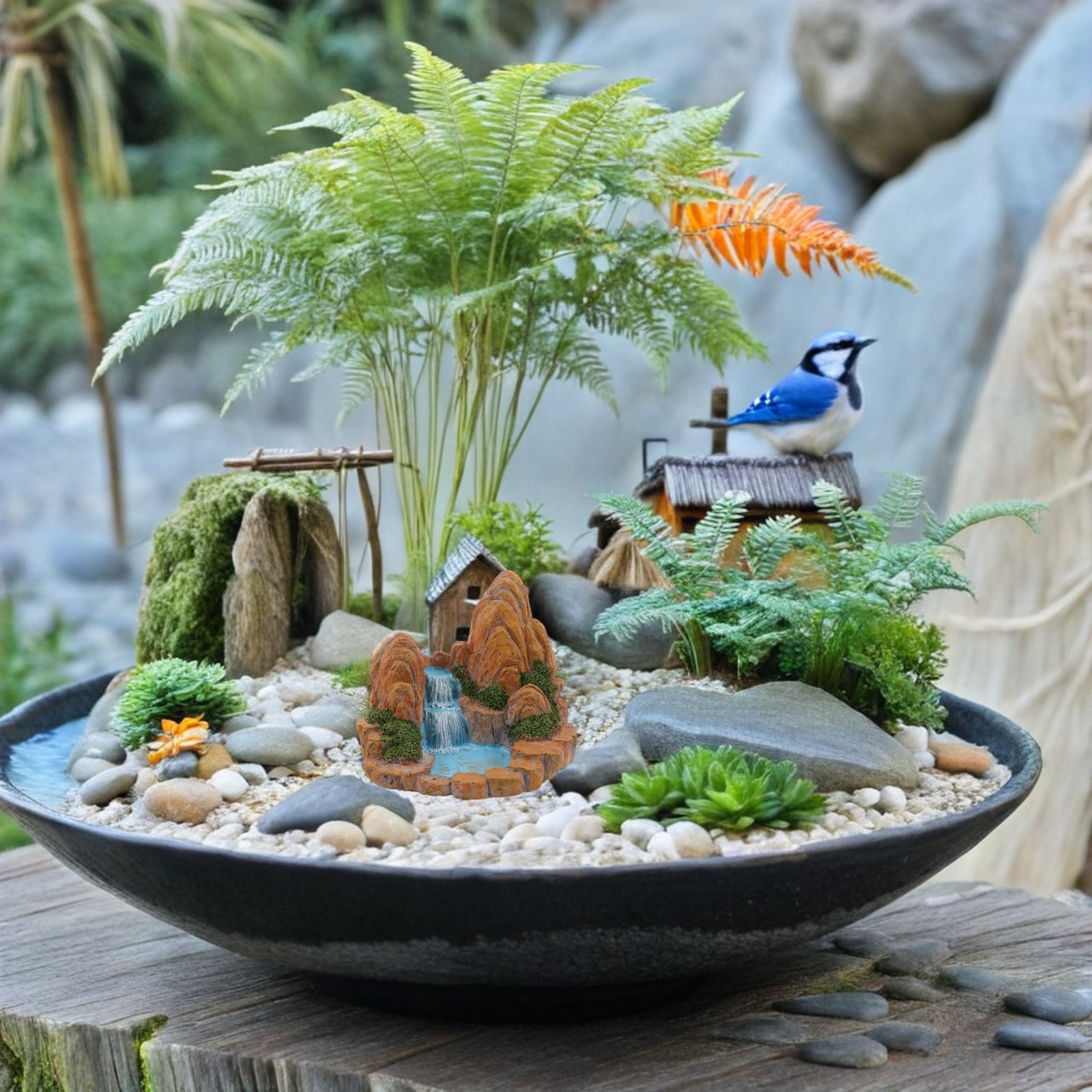 2 Stück Miniatur-Felsenbrunnen – Bonsai Garden With Pond Bewertung und Preis